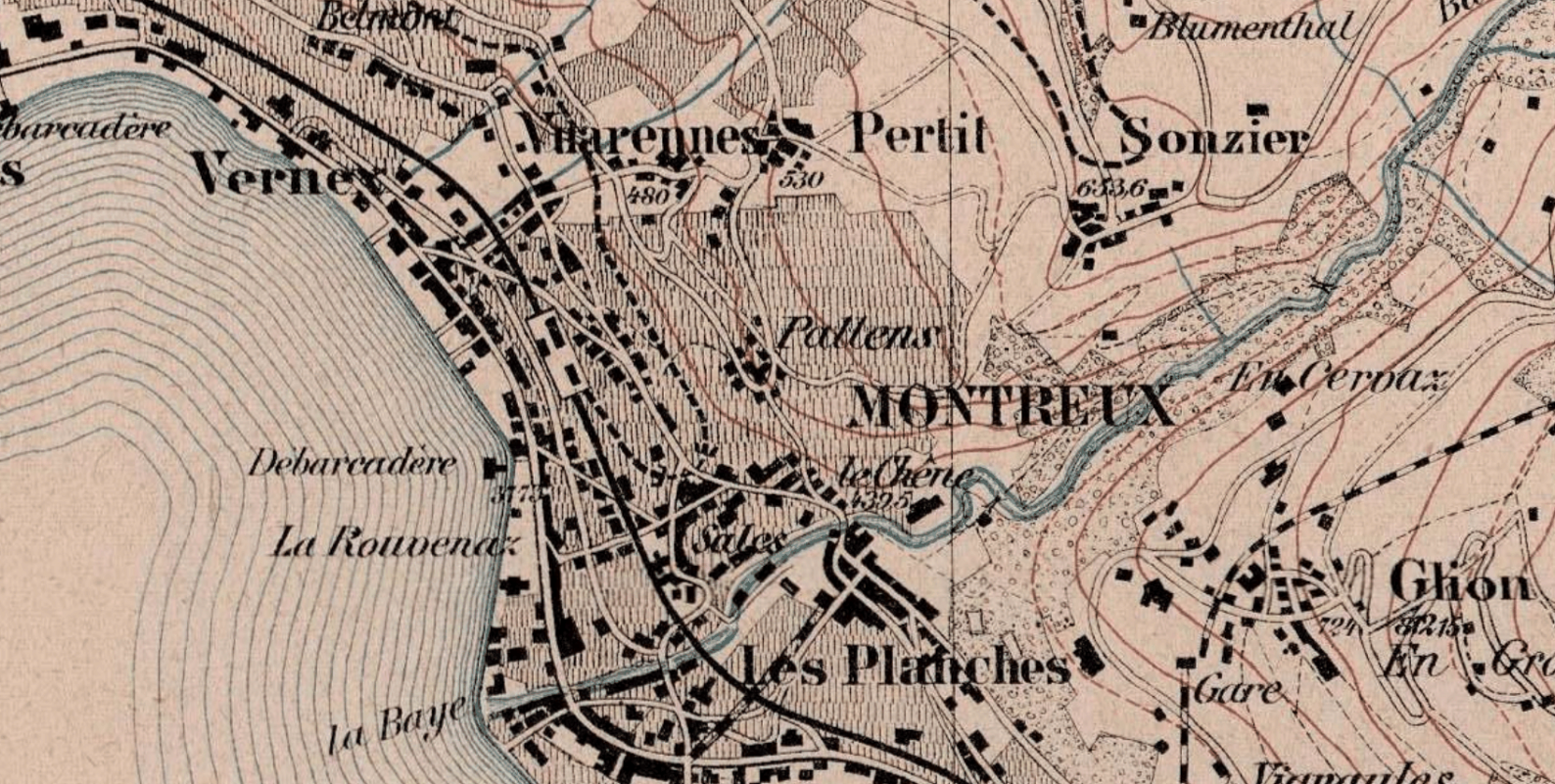 Plan historique Montreux 1901_Cartoriviera
